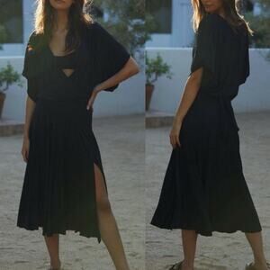 Free People Beach Kauai Midi Dress Size Small Beach Vacation Resort Flowy Boho